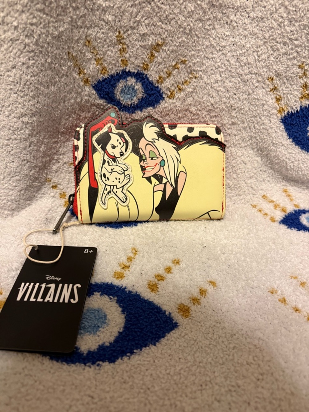 Loungefly Disney Villains Cruella de Vil Zip Wallet - Yellow, Black & Red